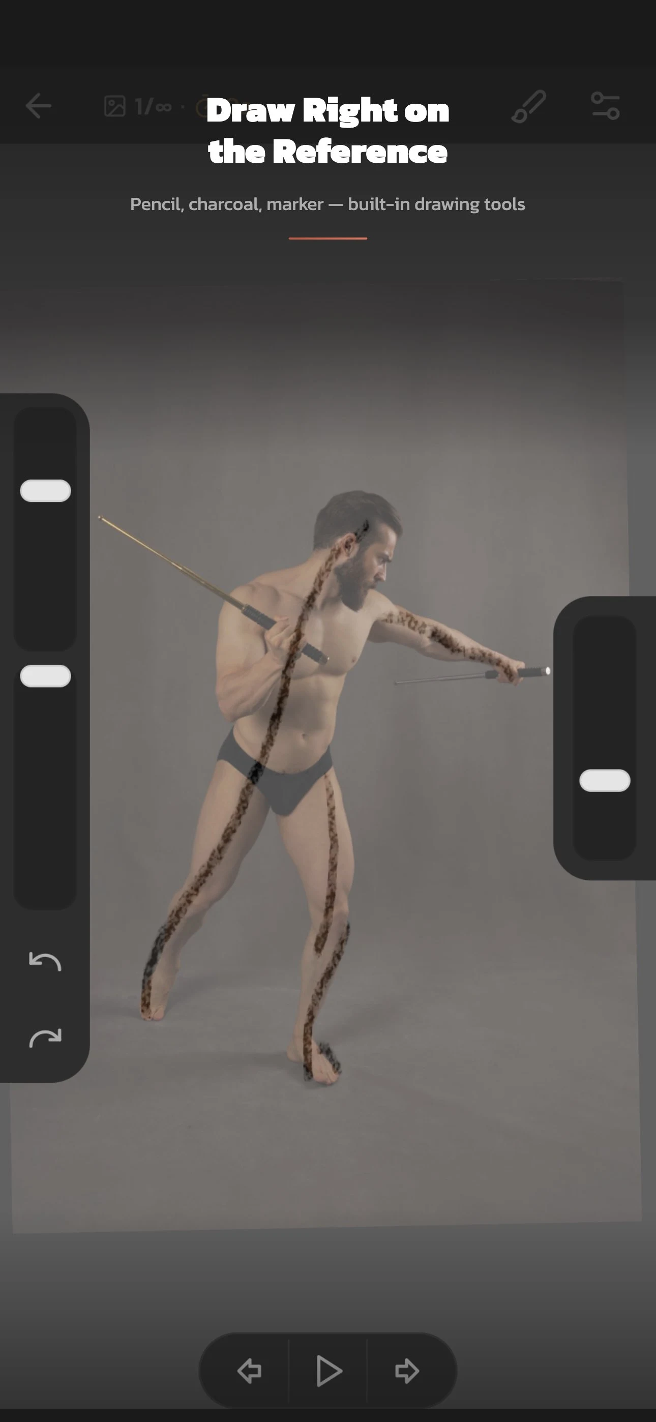 Draw Gestures: Figure Drawing screenshot