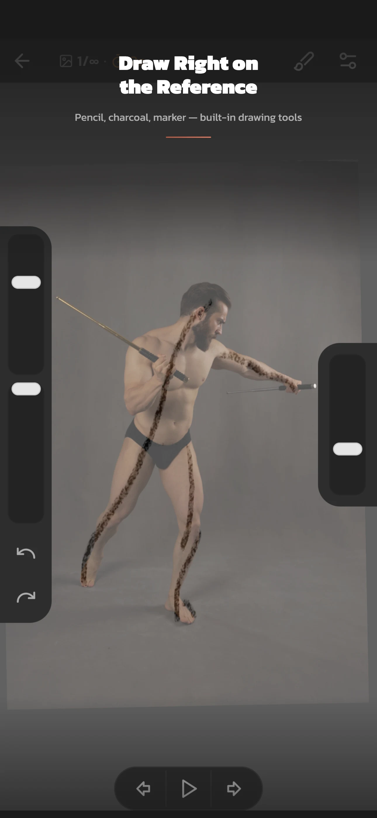 Draw Gestures: Figure Drawing screenshot